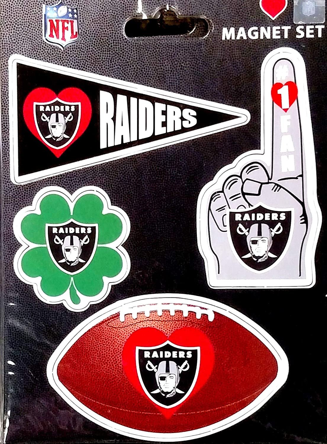 Las Vegas Raiders Small 4 Magnet Set Heavy Duty Auto Home Oakland Football