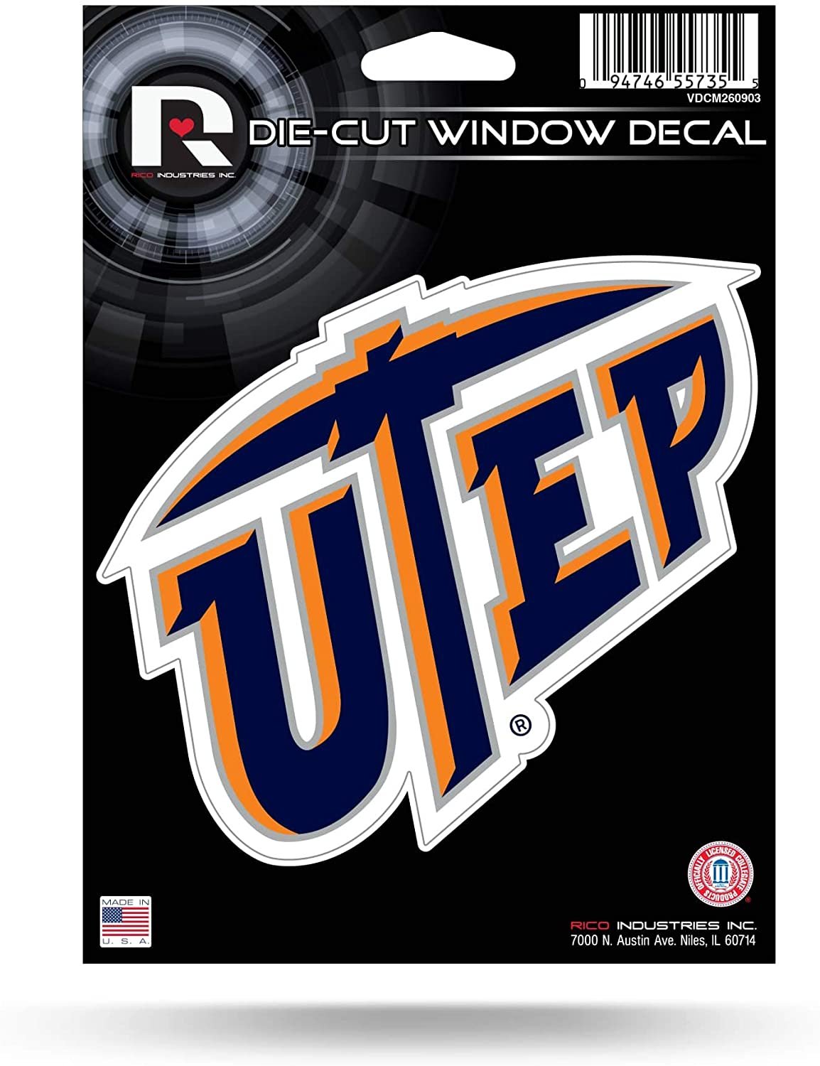 University of Texas El Paso Miners UTEP 5 Inch Die Cut Flat Vinyl Decal Sticker Adhesive Backing