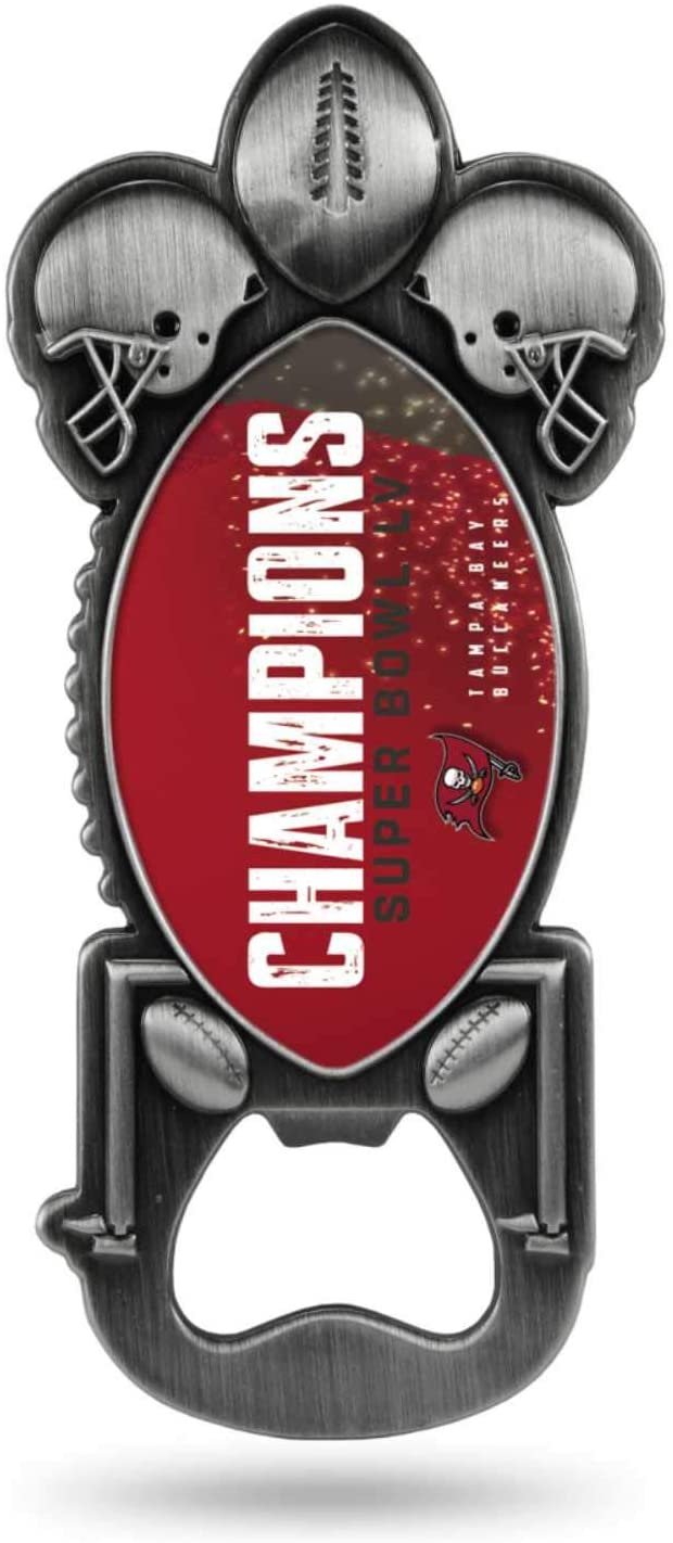 Tampa Bay Buccaneers Super Bowl LV Champions Magnetic Bottle Opener Metal Pewter