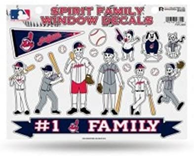 Cleveland Indians Guardians Retro Logo Guardians Family Decal Sticker Set, 8x11 Sheet