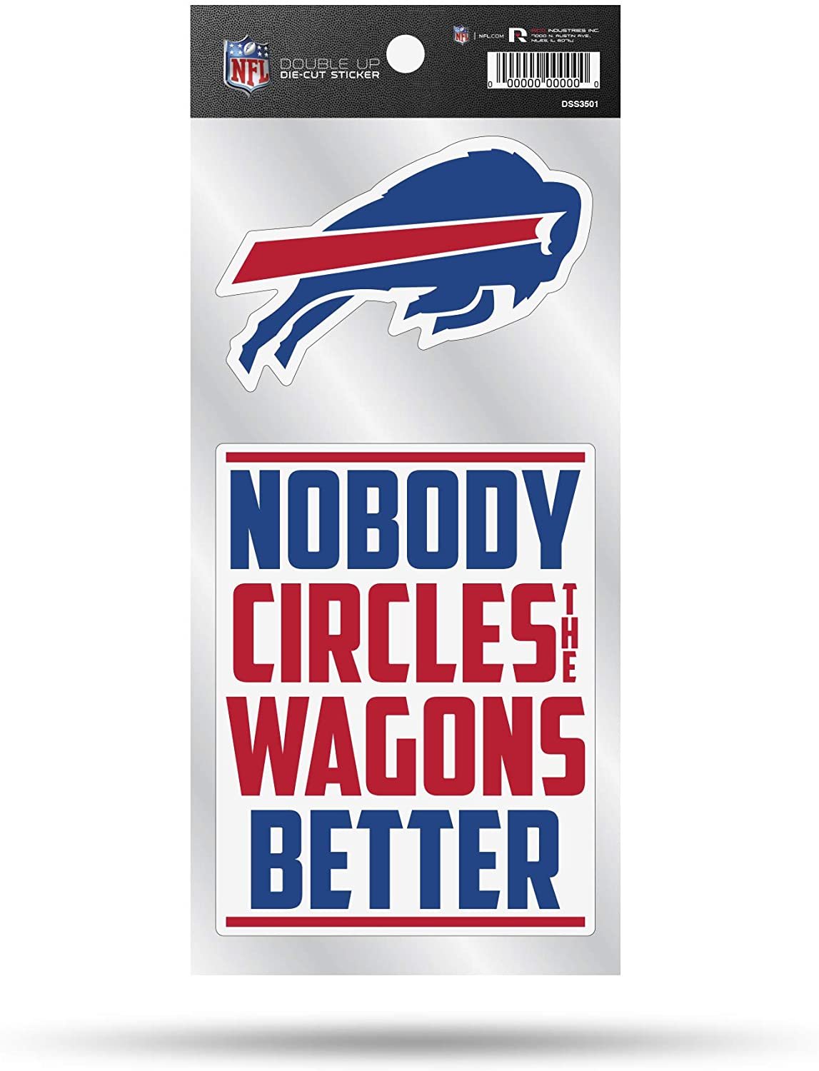 Buffalo Bills Double Up Die Cut 2-Piece Sticker Sheet
