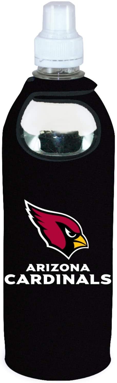 Arizona Cardinals 1/2 Liter Water Soda Bottle Beverage Insulator Holder Cooler with Clip Football