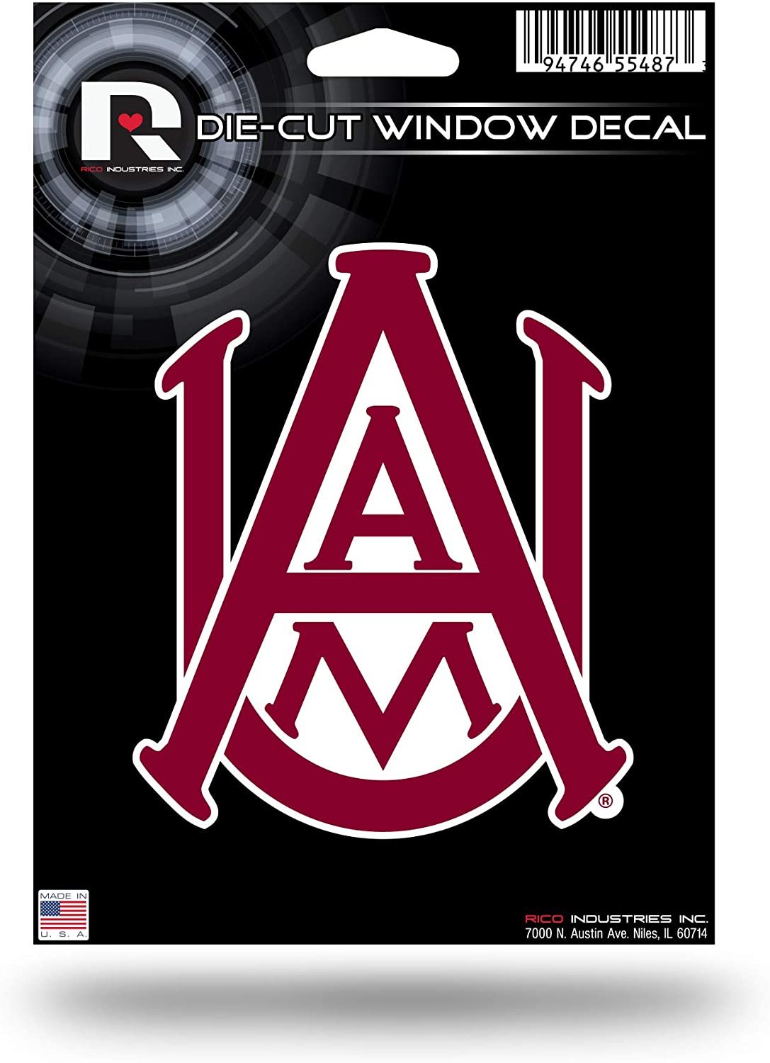 Alabama A&M University Bulldogs Die Cut Decal Sticker 5 Inch Flat Vinyl