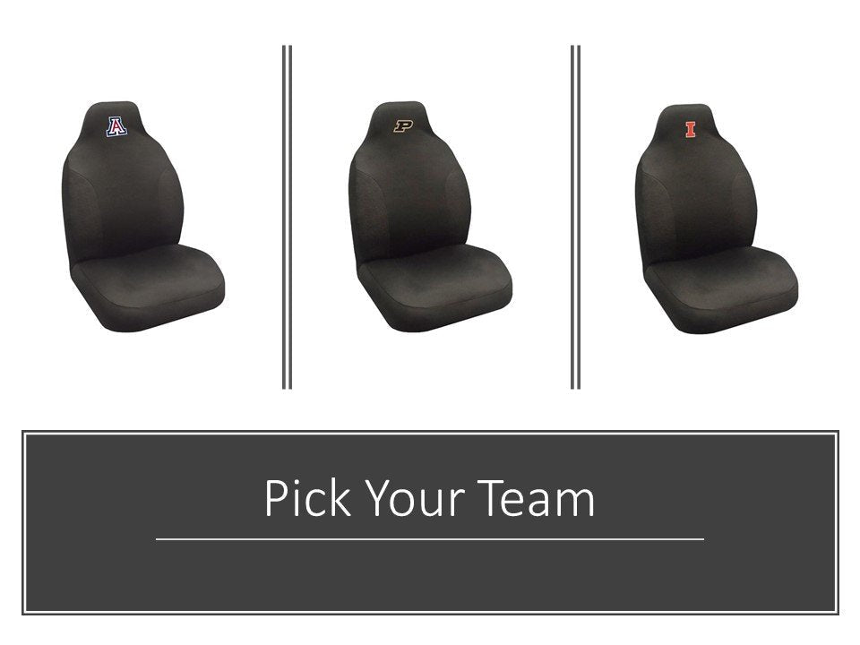 Arizona State University Sun Devils Premium Embroidered Black Auto Bucket Seat Cover, 48x20 Inch, Elastic
