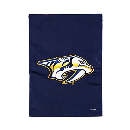 Nashville Predators Premium 2-sided Garden Flag, Applique Embroidered, 13x18 Inch