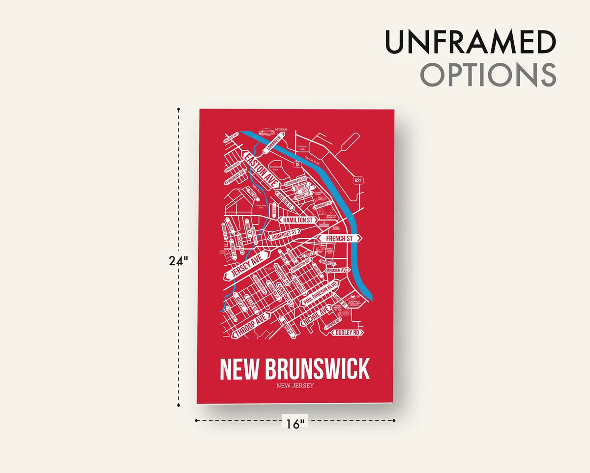 New Brunswick, New Jersey street map