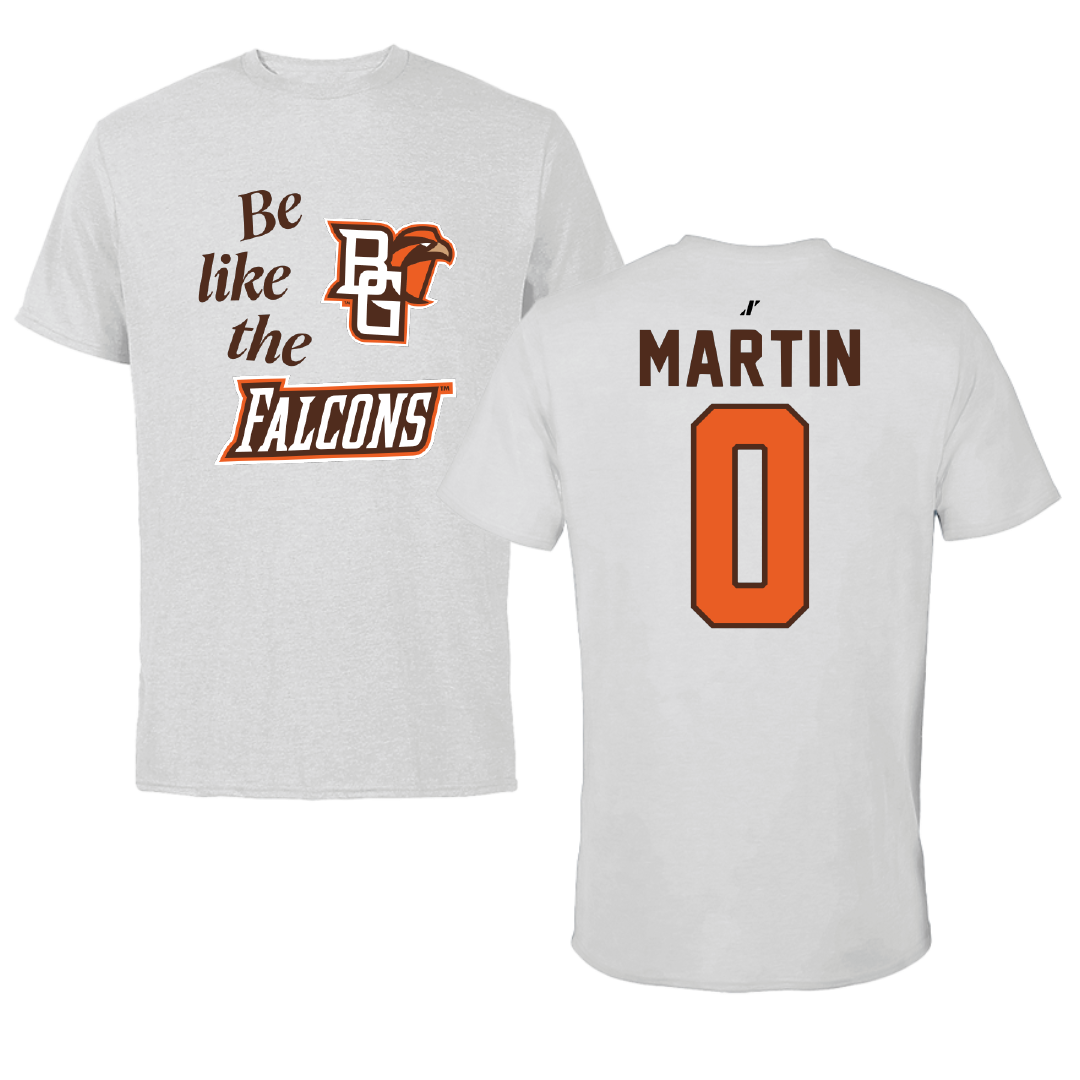 Bowling Green State University Softball Light Gray Be Like Us Performance Tee - #0 Addie Martin