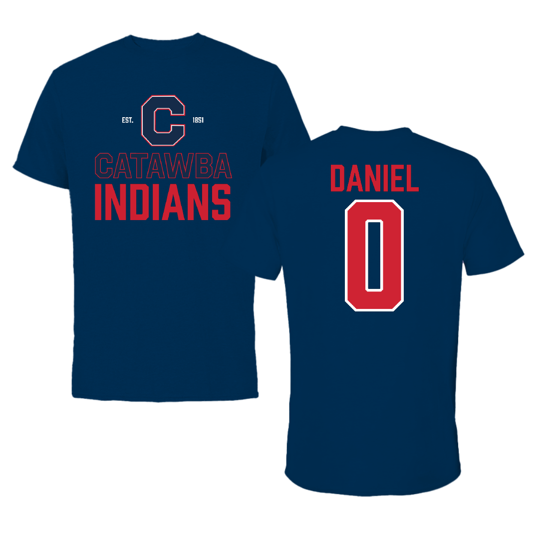 Catawba College Basketball Navy General Performance Tee - #0 Chase Daniel