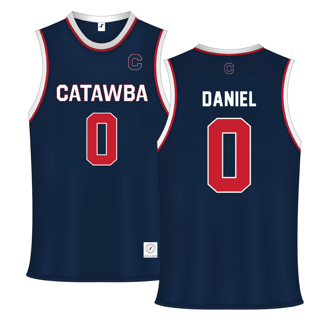 Catawba College Navy Basketball Jersey - #0 Chase Daniel