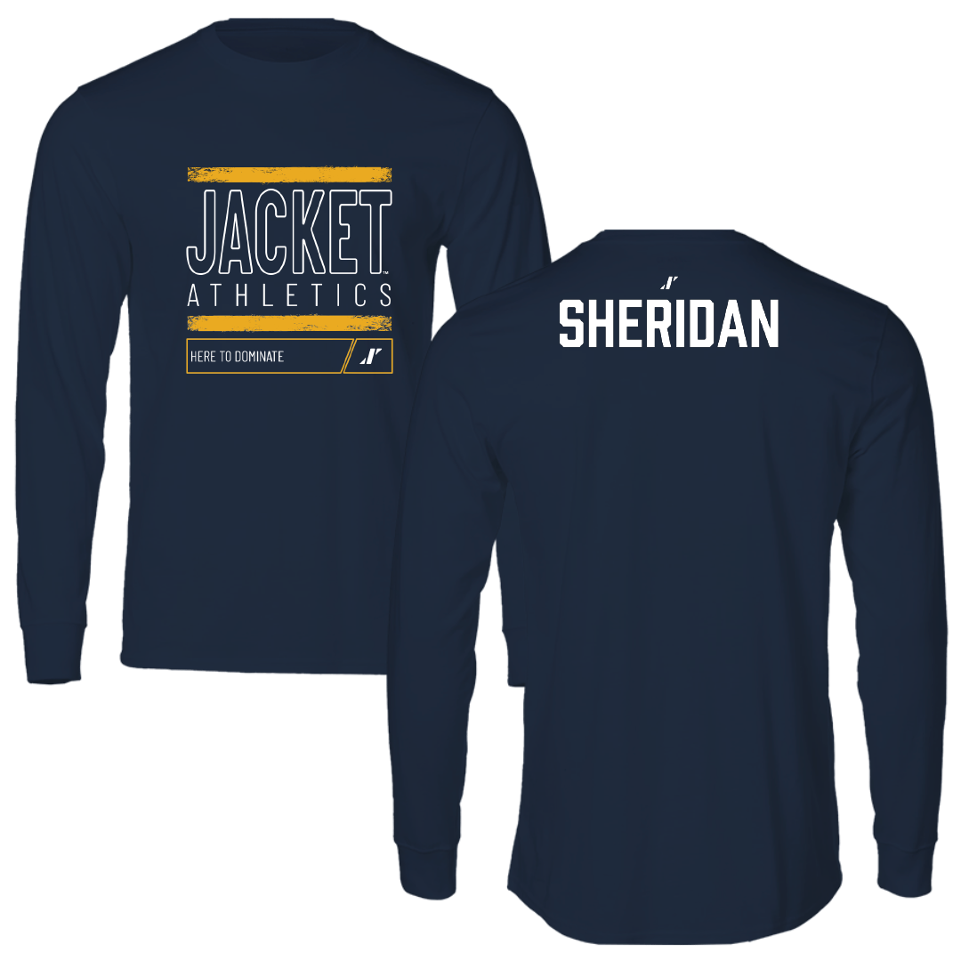Montana State University Billings TF and XC Navy Dominate Performance Long Sleeve - Katie Sheridan