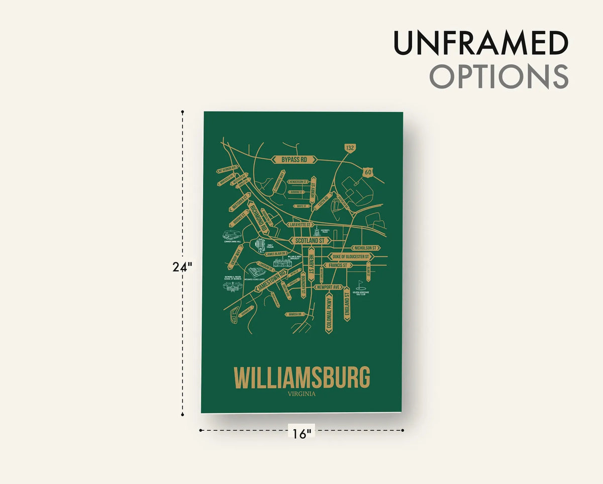 Williamsburg, Virginia street map