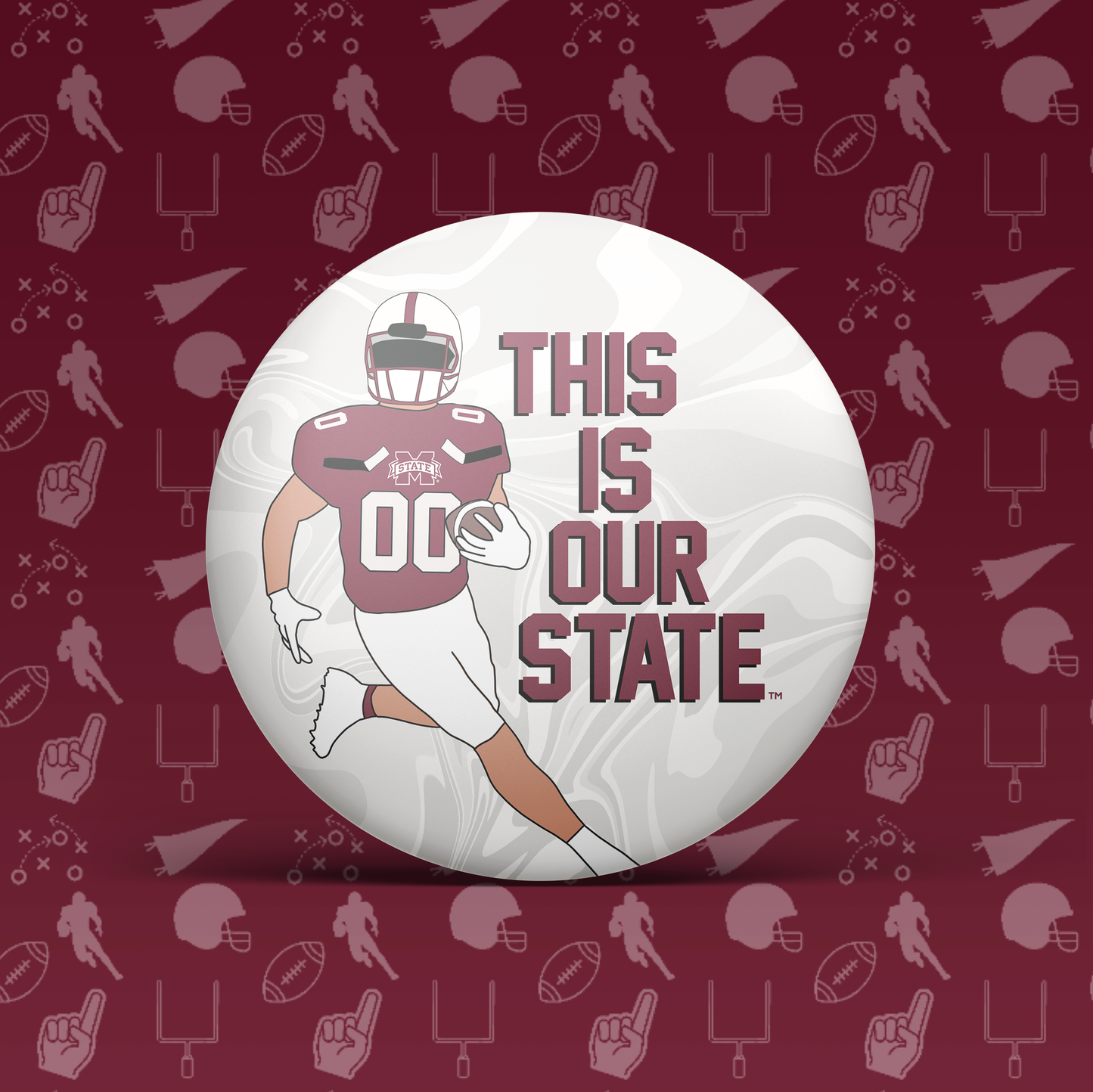 This is Our State Fball Player Button