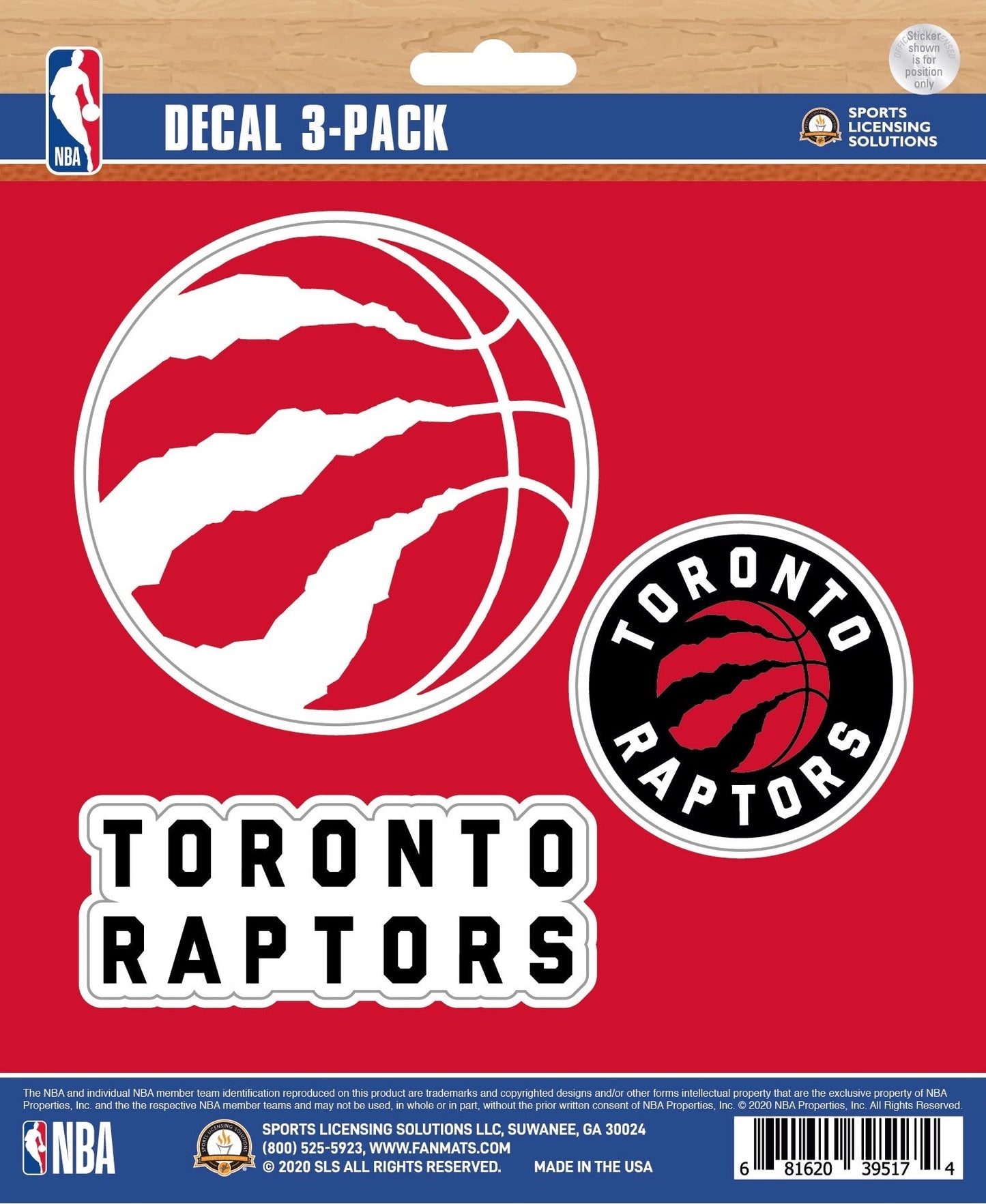 NBA Official Team Sticker Mats - Set of 3 Stickers