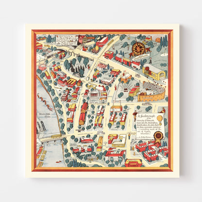 Vintage Map of University of Minnesota, 1940