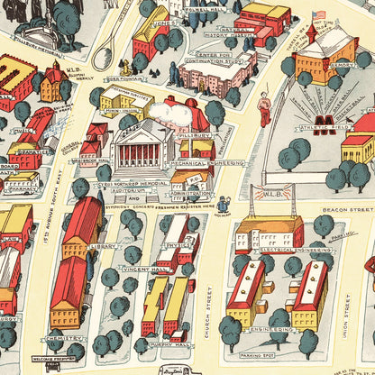 Vintage Map of University of Minnesota, 1940
