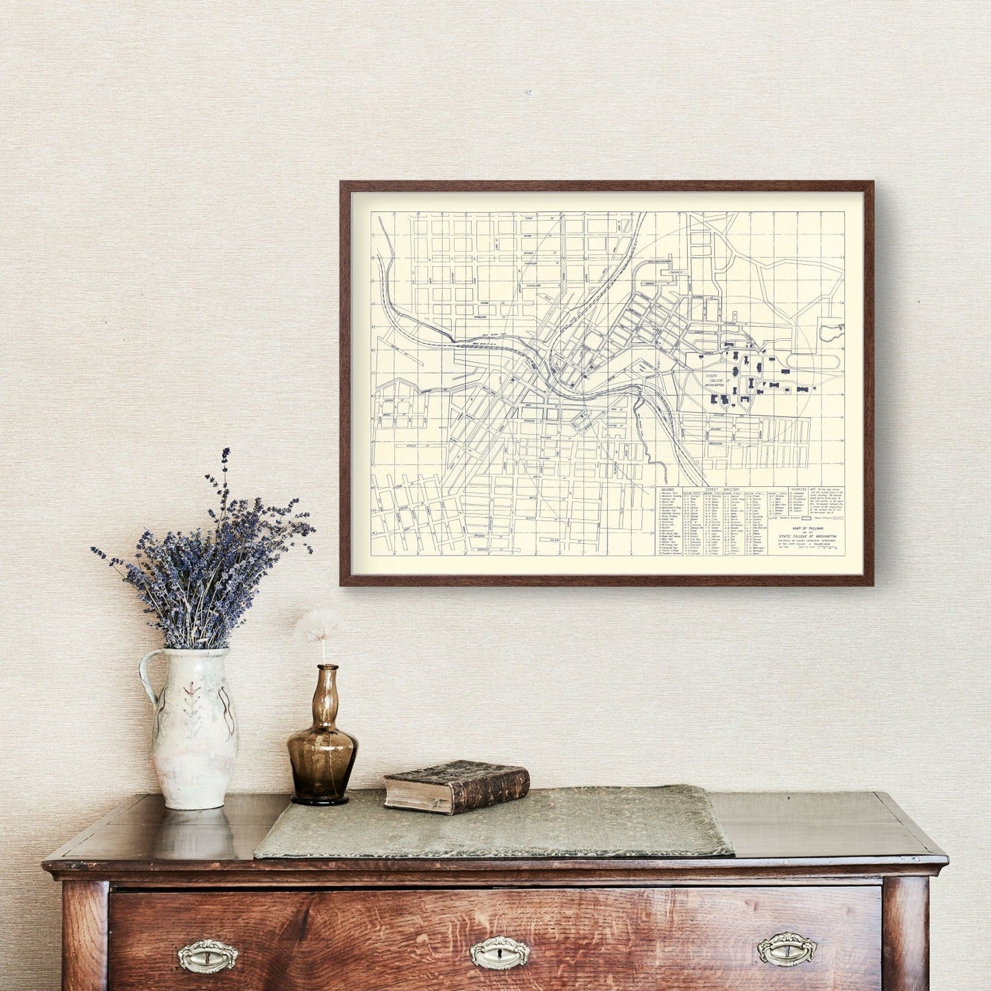 Vintage Map of Washington State University, 1920