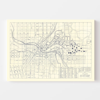 Vintage Map of Washington State University, 1920