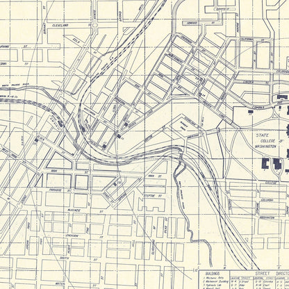Vintage Map of Washington State University, 1920