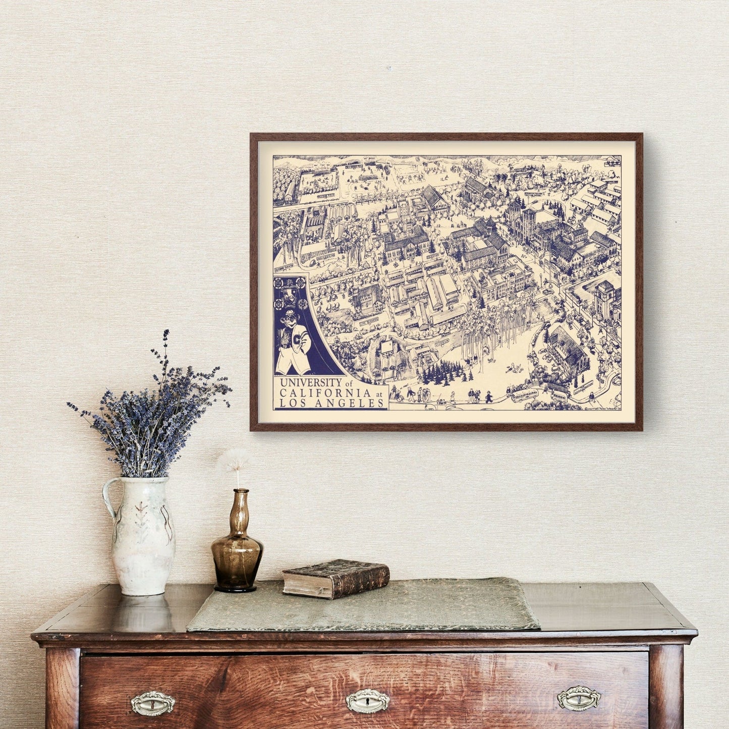 Vintage Map of University of California Los Angeles, 1930
