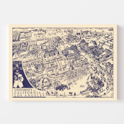 Vintage Map of University of California Los Angeles, 1930