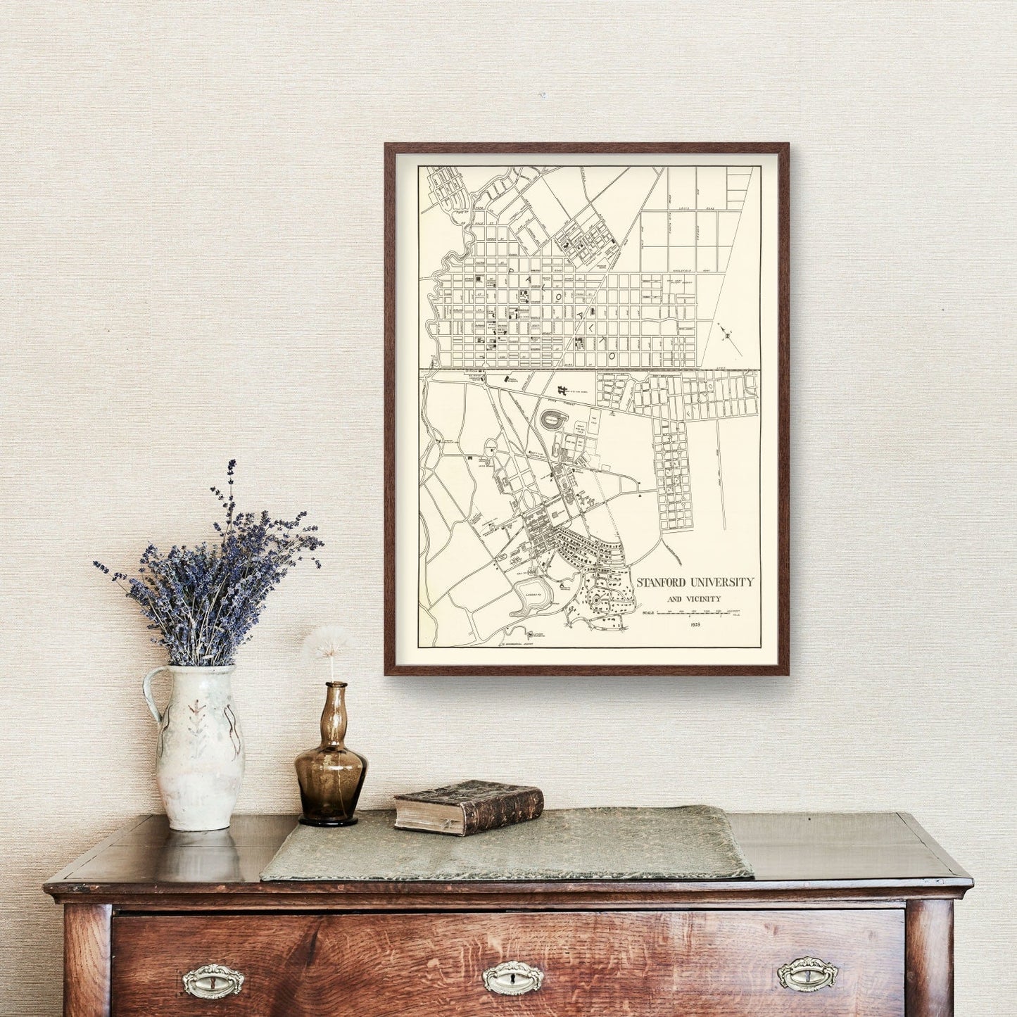 Vintage Map of Stanford University, 1928