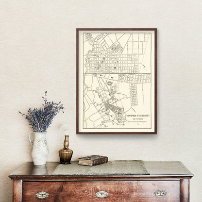 Vintage Map of Stanford University, 1928