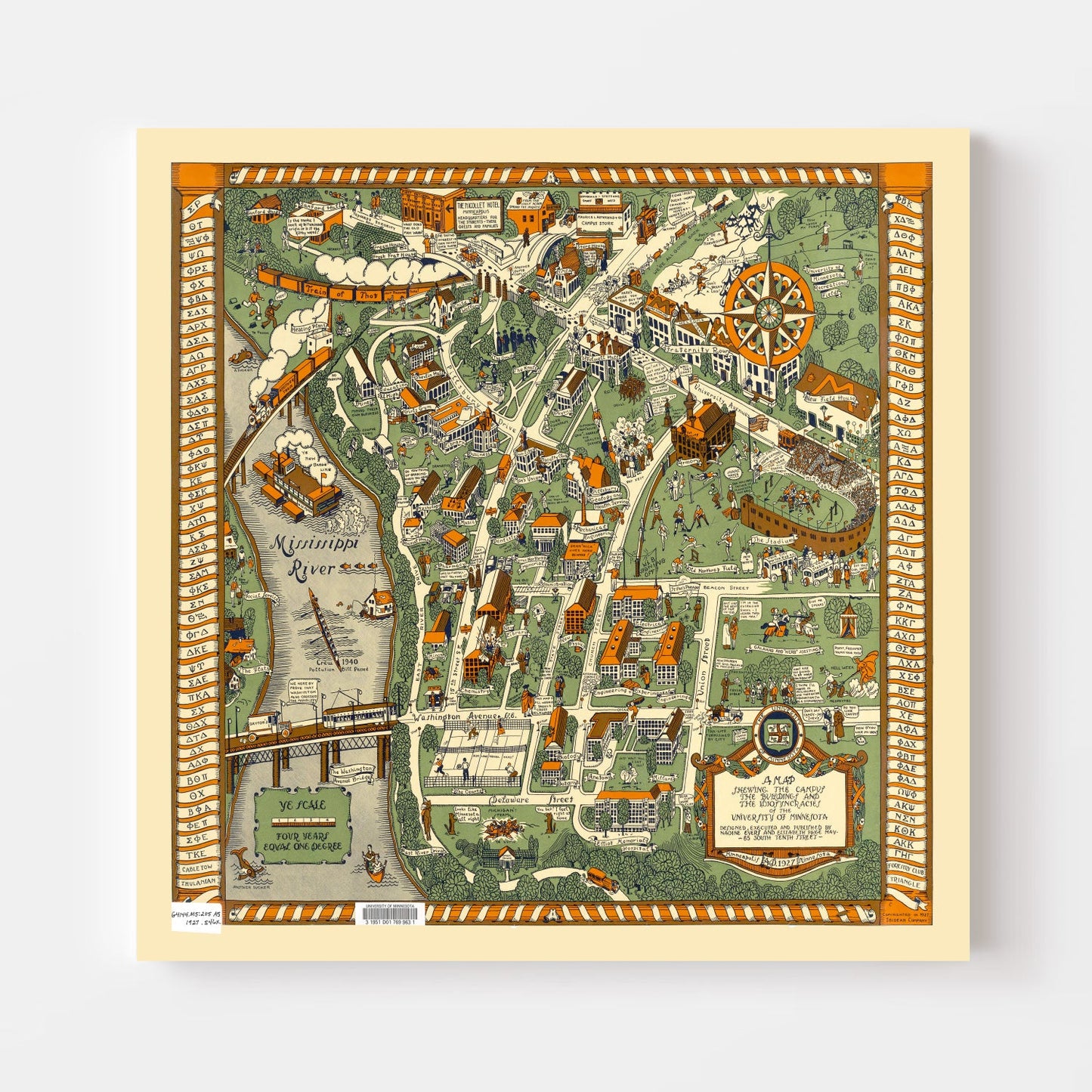 University of Minnesota Campus Map 1927