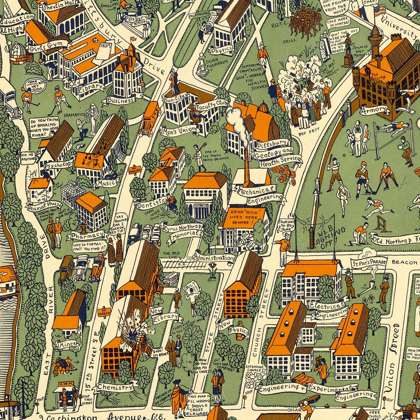 University of Minnesota Campus Map 1927