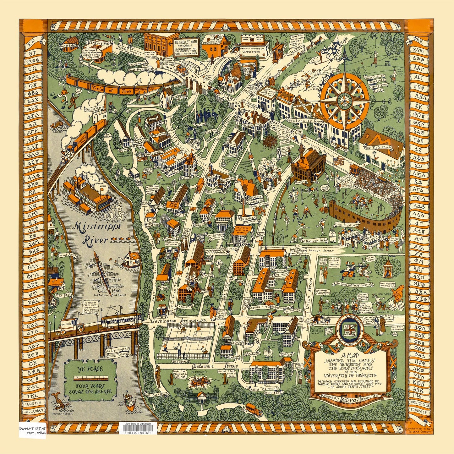 University of Minnesota Campus Map 1927