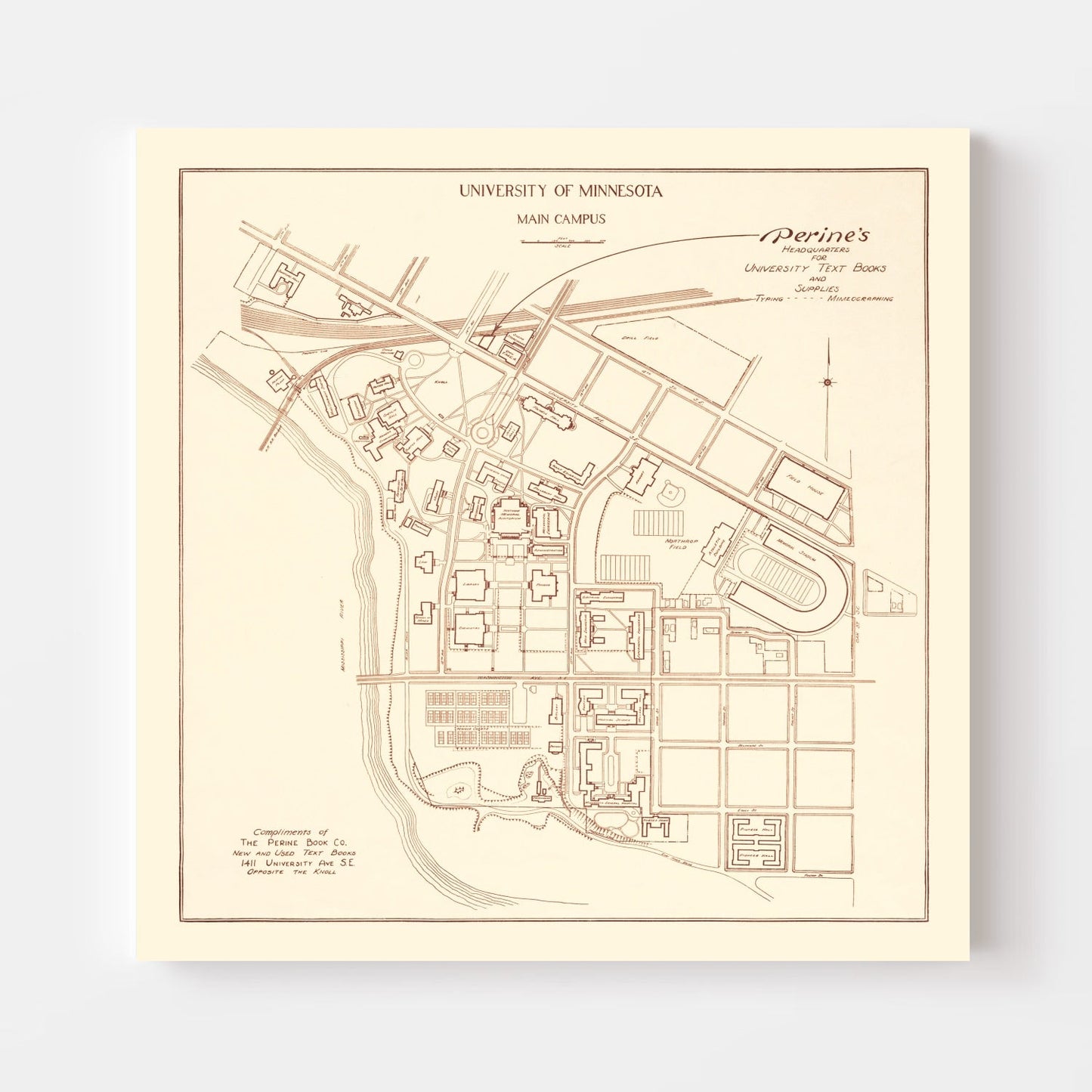 University of Minnesota Map 1936