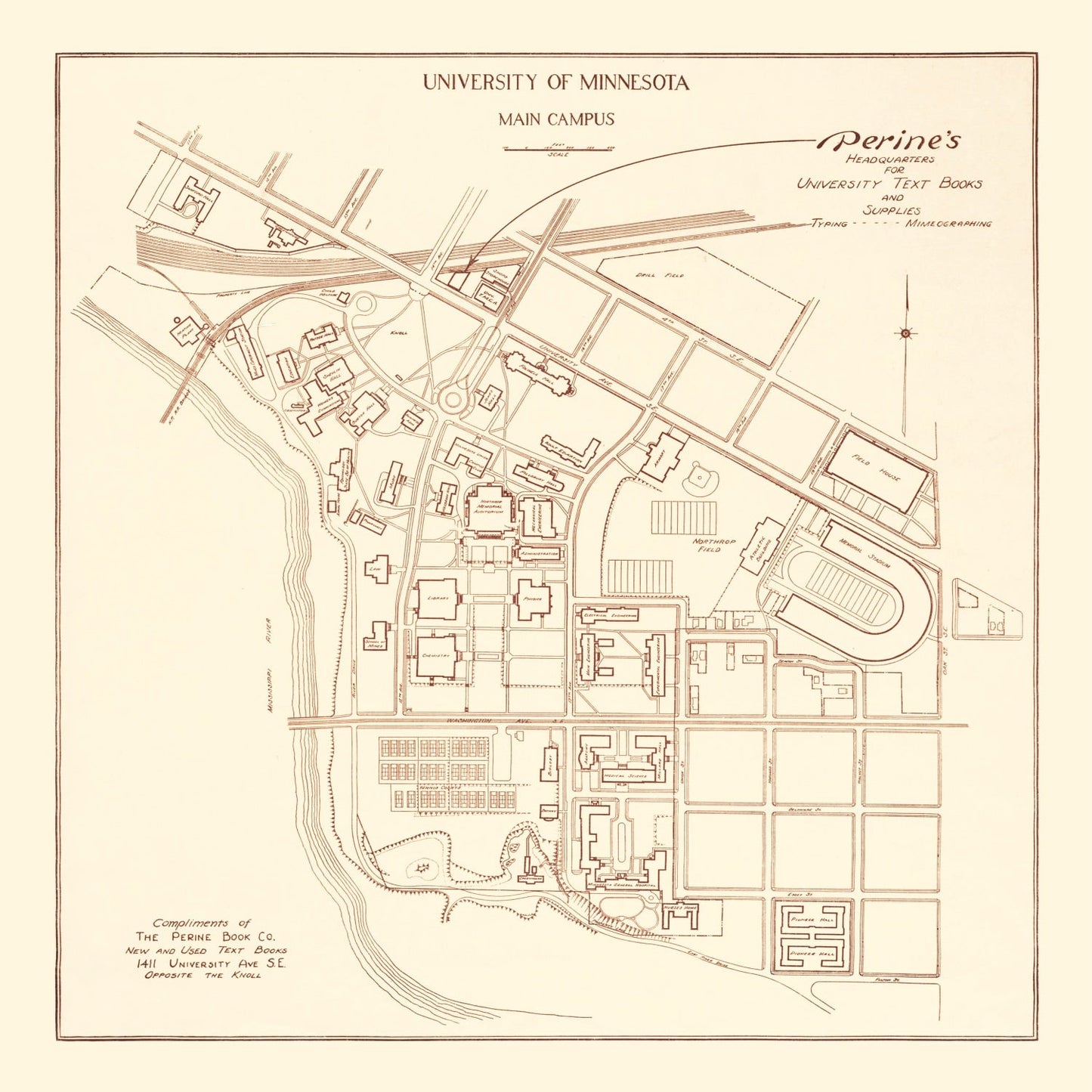 University of Minnesota Map 1936