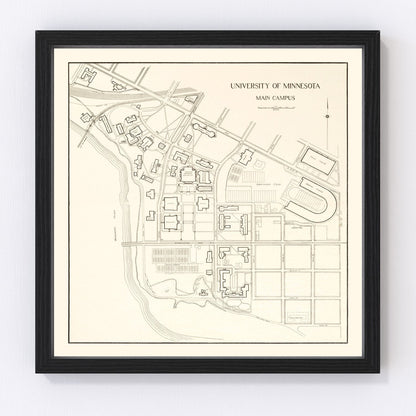 Vintage Campus Map of University of Minnesota 1930