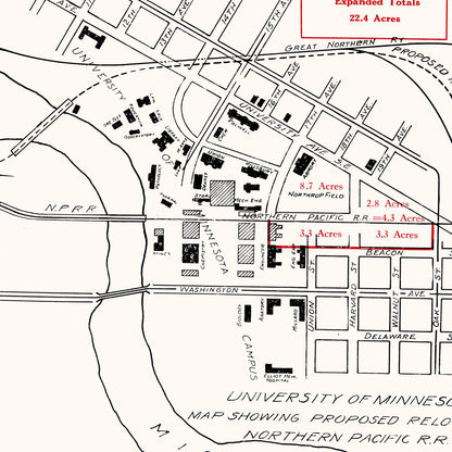 University of Minnesota Campus Map 1921