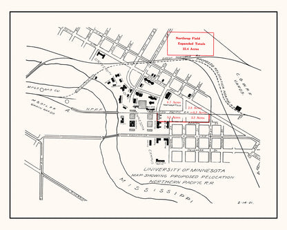 University of Minnesota Campus Map 1921