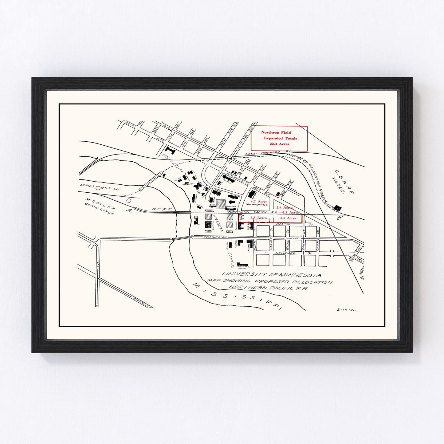 University of Minnesota Campus Map 1921