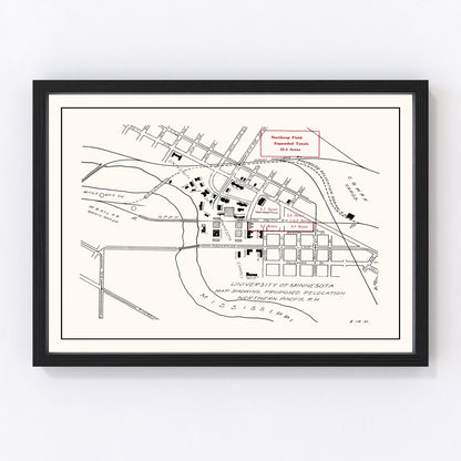 University of Minnesota Campus Map 1921