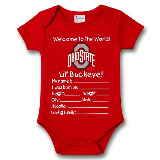 Ohio Welcome To The World Lap Shoulder Creeper