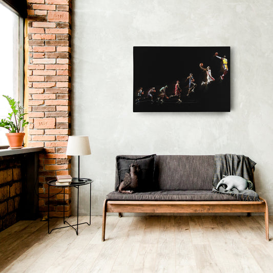 LeBron James Canvas Art – Lakers Evolution Wall Decor