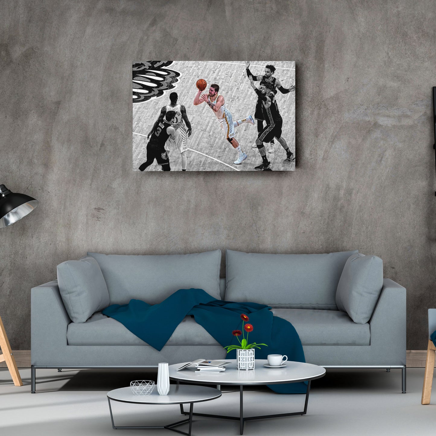 Luka Doncic Canvas Art – Game Winner Floater Decor