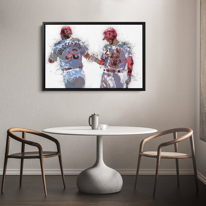 Paul Goldschmidt & Nolan Arenado Canvas Art – St. Louis Cardinals Wall Decor