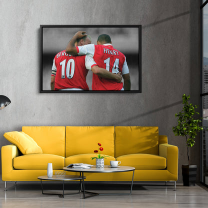 Henry & Bergkamp Canvas – Arsenal Legends Wall Art Decor