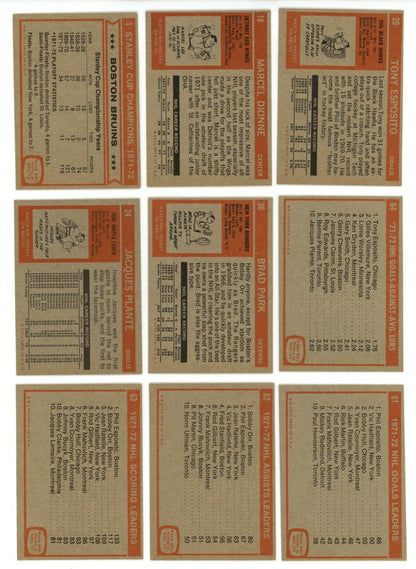 1972-73 TOPPS HOCKEY COMPLETE SET BREAK - 9 CARDS PER BOX! 2 hofers per box!