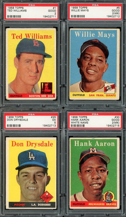1958 TOPPS BASEBALL COMPLETE SET BREAK - 5 CARDS PER BOX!