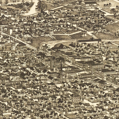 Vintage Map of Findlay, Ohio 1889