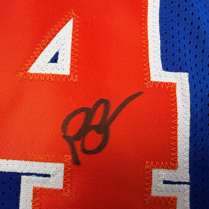 Autographed/Signed Brad Daugherty Cleveland Blue Basketball Jersey JSA COA