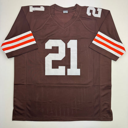Autographed/Signed Denzel Ward Cleveland Brown Football Jersey Beckett BAS COA