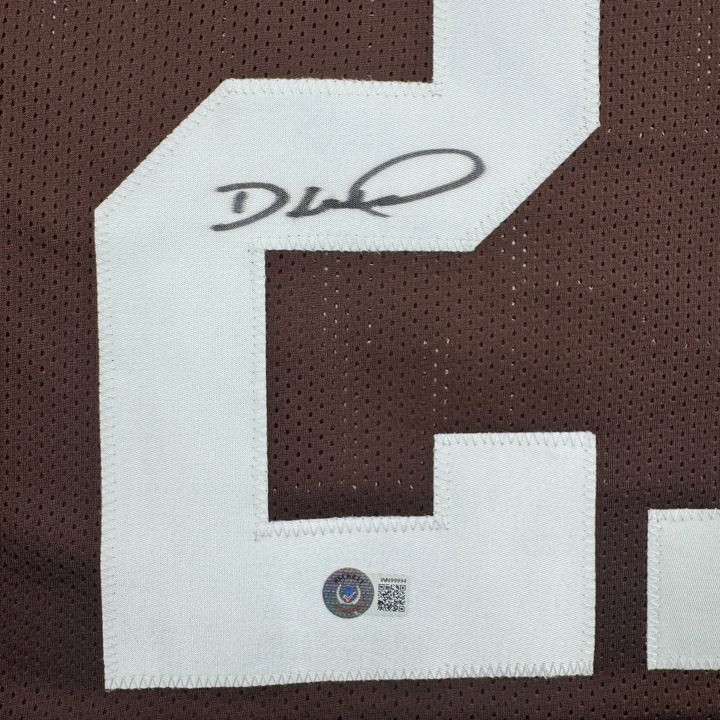 Autographed/Signed Denzel Ward Cleveland Brown Football Jersey Beckett BAS COA