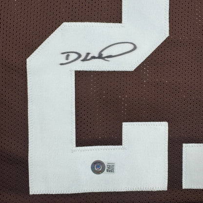 Autographed/Signed Denzel Ward Cleveland Brown Football Jersey Beckett BAS COA