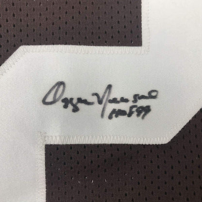 Autographed/Signed Ozzie Newsome HOF 99 Cleveland Football Brown Jersey JSA COA