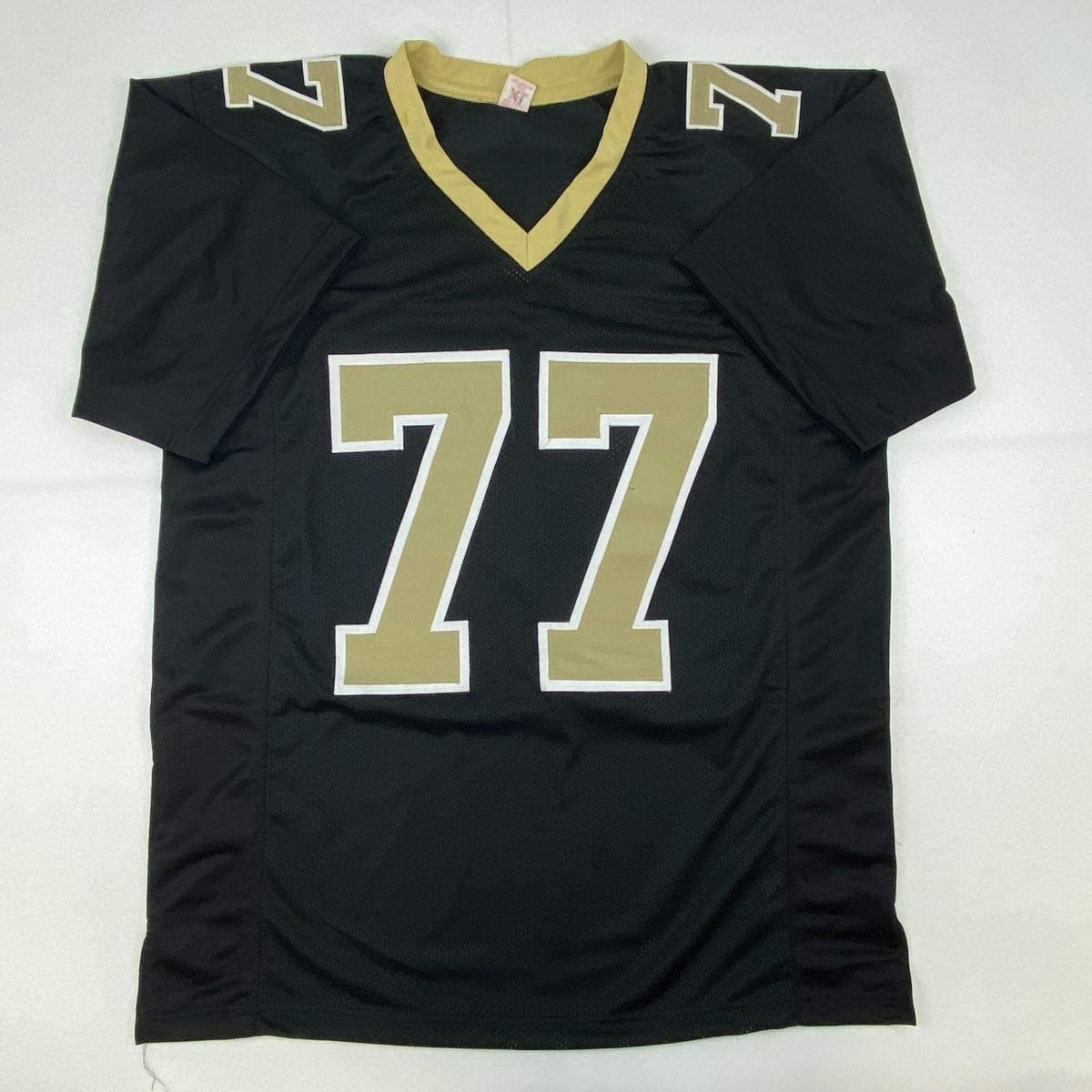 Autographed/Signed Willie Roaf HOF 2012 New Orleans Black Football Jersey JSA COA